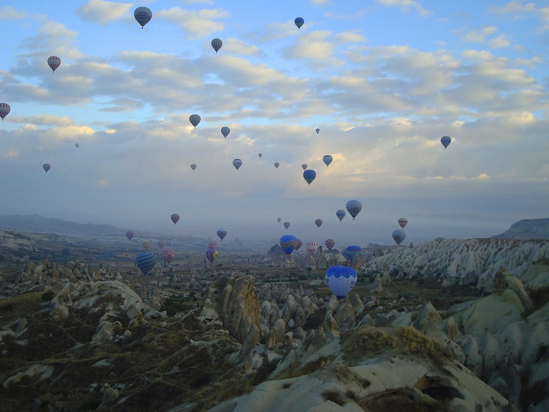 Balões na Capadócia, na Turquia